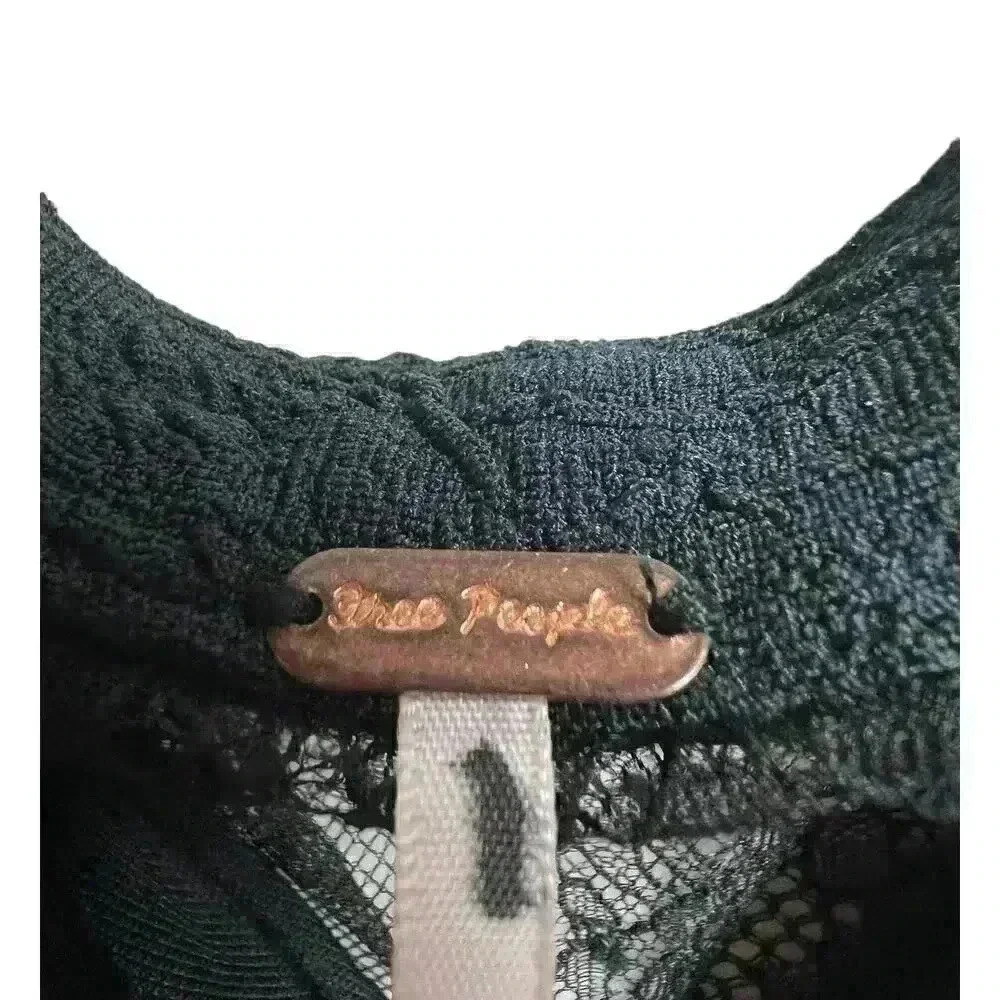 Free People Brooklyn Lace Mini Dress Black Stretchy Straps Medium - Picture 4 of 11